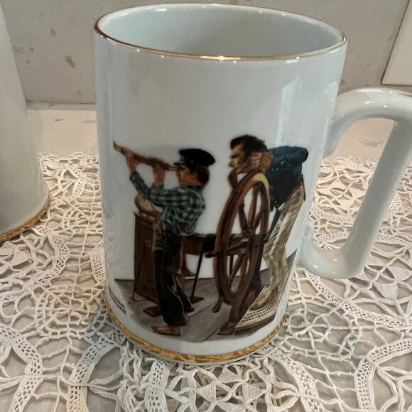 Set of 4 Norman Rockwell Coffee Mugs - Picture 6 of 9